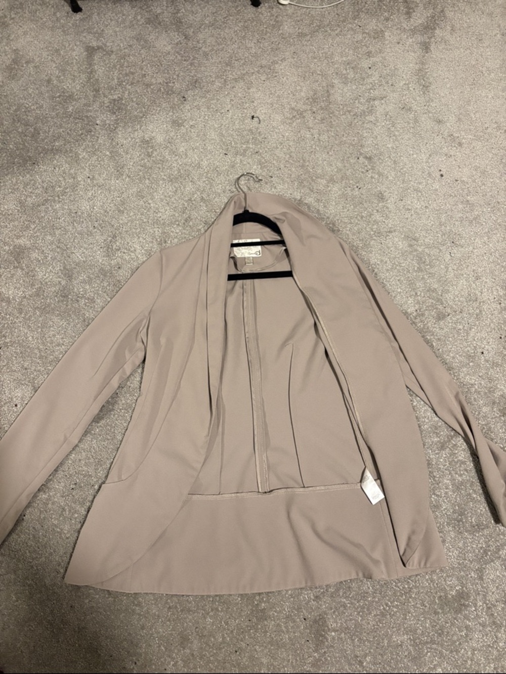 Dynamite taupe open-front blazer